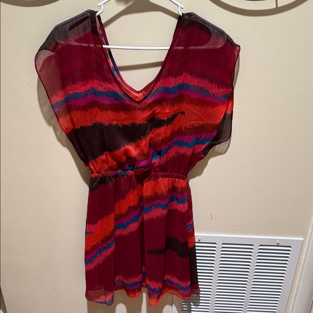 Express Multicolor Women's Dress, Size S, Sheer, Y2K
